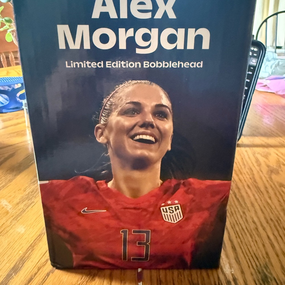 Alex Morgan limited edition bobble head from retirement recognition